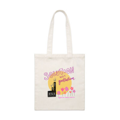 Solution not Pollution Tote Bag  Thumbnail